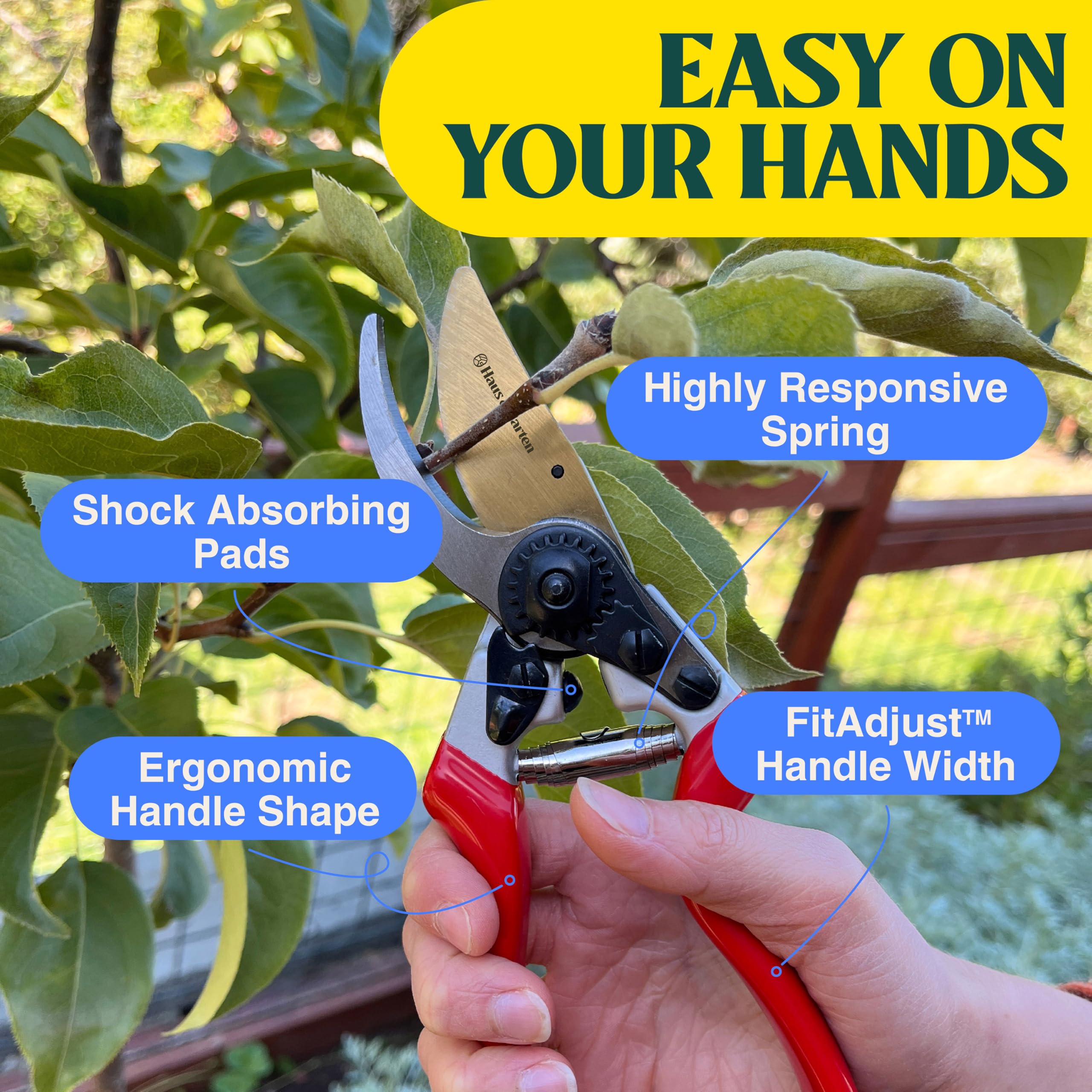 Haus & Garten EnduroPRO pruner clean cuts with titanium coated blade