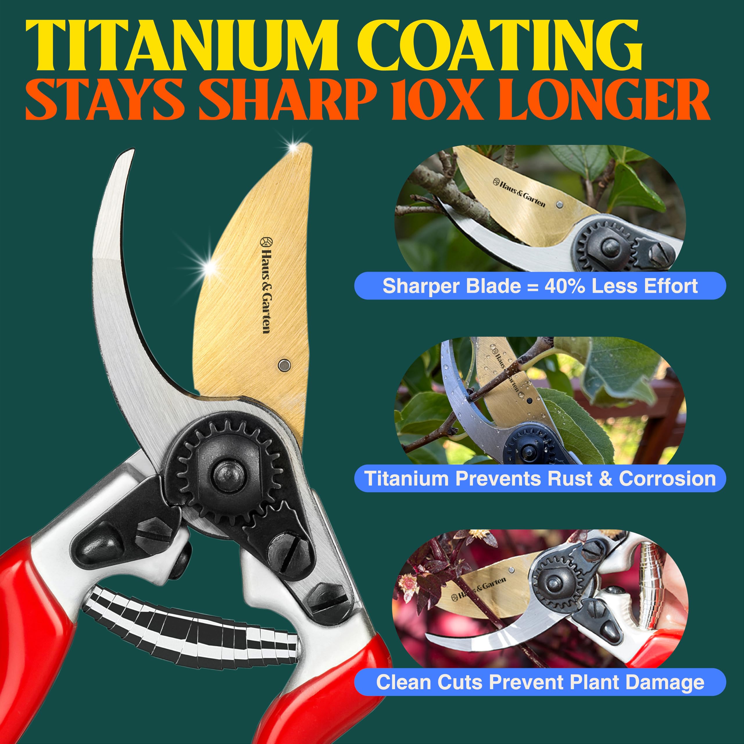 Haus & Garten EnduroPRO pruner drop forged handles for long lasting durability