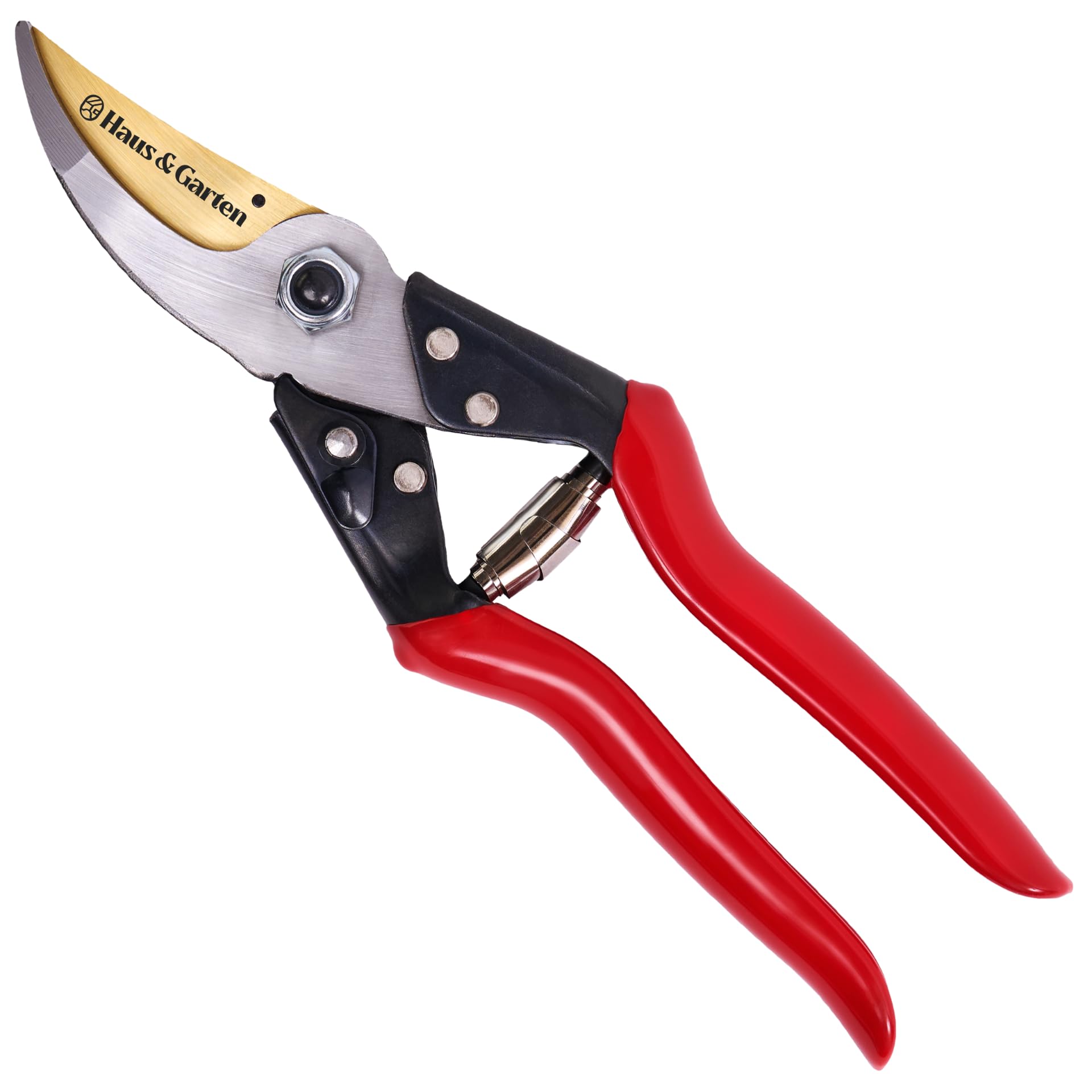 Haus & Garten ForgedPRO 8.75-inch titanium blade close-up for precise, clean cuts