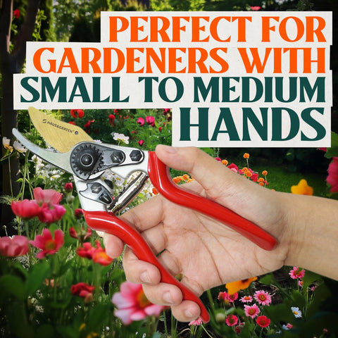 Haus & Garten PrecisionPRO angled cut enables clean pruning of dense stems.