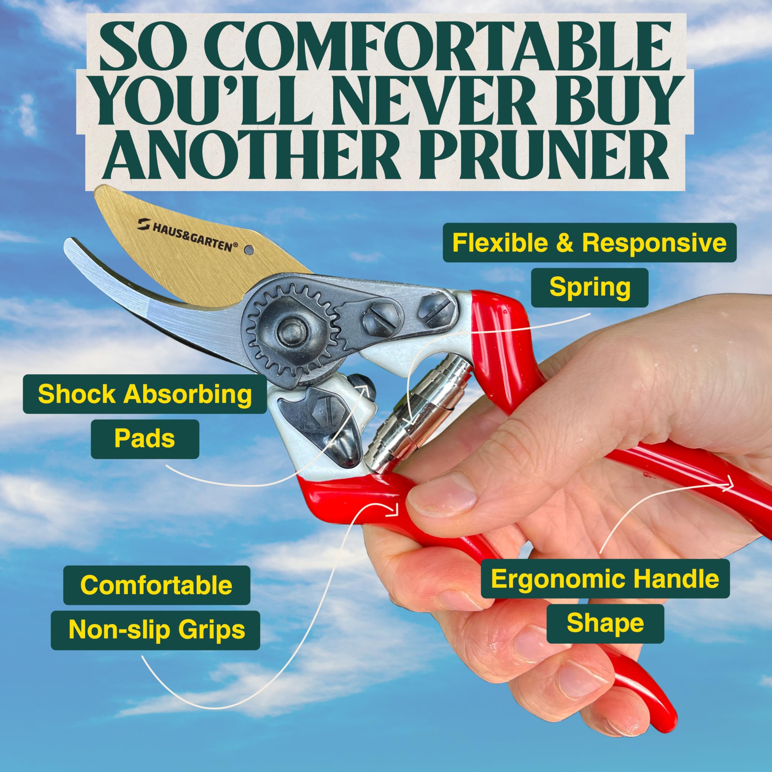 Haus & Garten PrecisionPRO professional-grade pruner for reliable garden work.