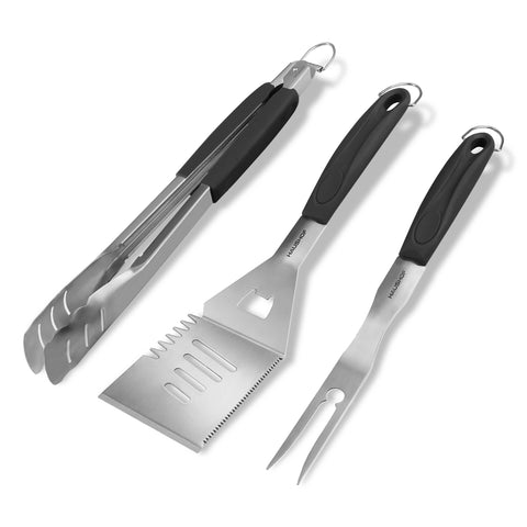 HAUSHOF ergonomic grip handles reduce hand fatigue during long grilling sessions.