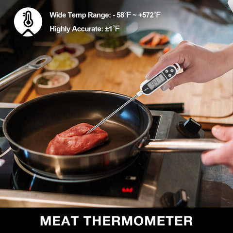 HAUSHOF stainless steel grill cleaning brush for thorough cleanup.
