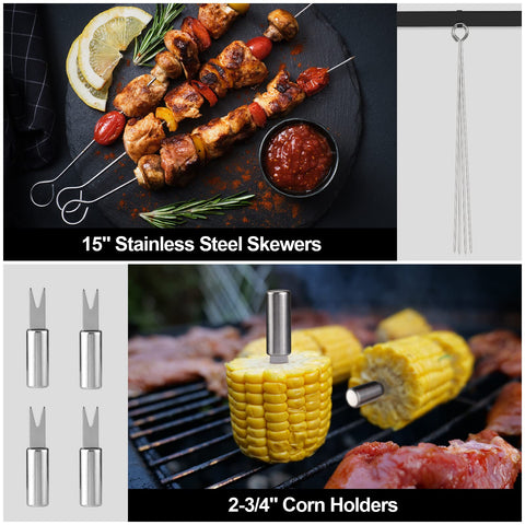 HAUSHOF skewers and corn holders designed for easy kebabs.
