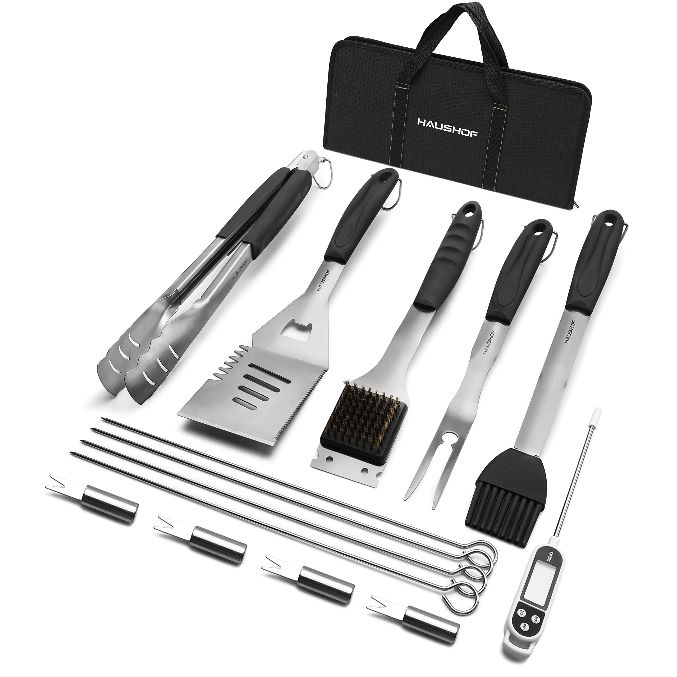 HAUSHOF large grilling spatula for effortless flips and precise cuts.