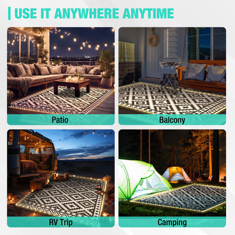 Haushof waterproof quick-dry rug that's easy to wipe clean.