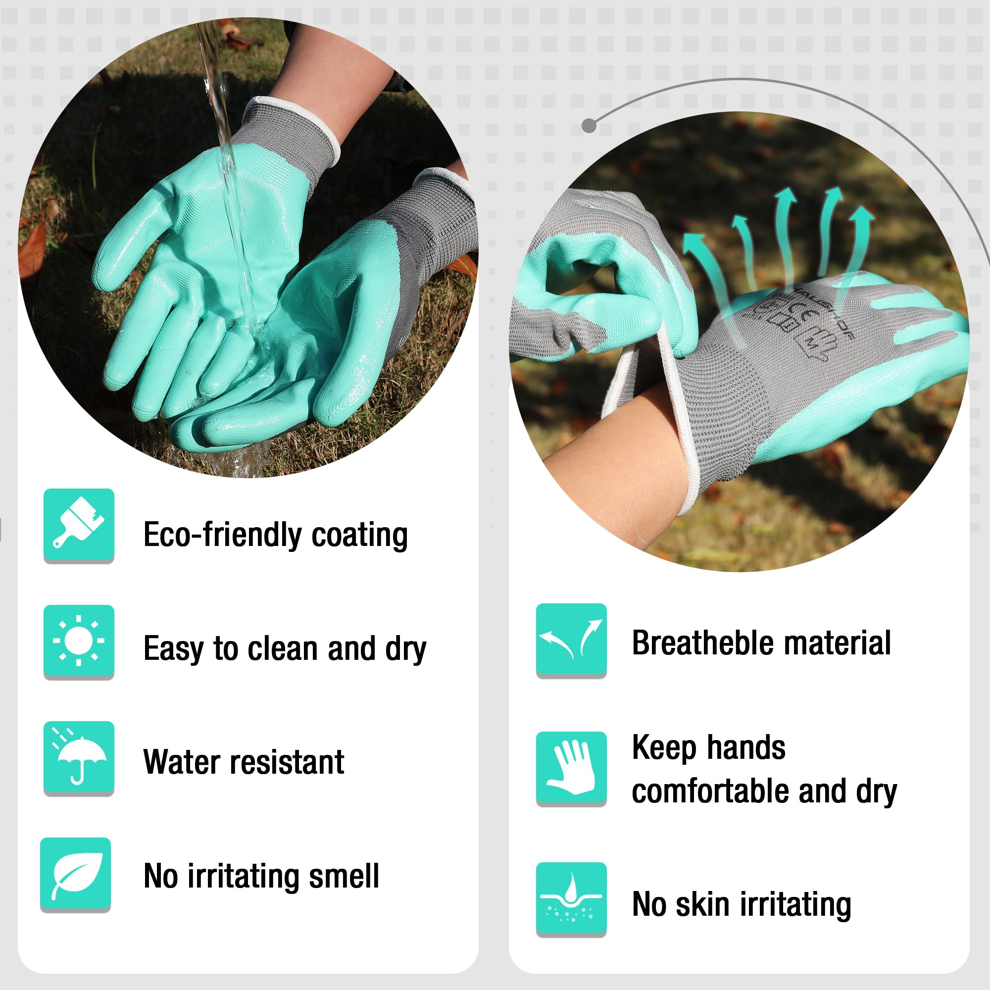 HAUSHOF women's garden gloves with wrist closure to keep debris out.