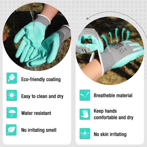 HAUSHOF women's garden gloves with wrist closure to keep debris out.