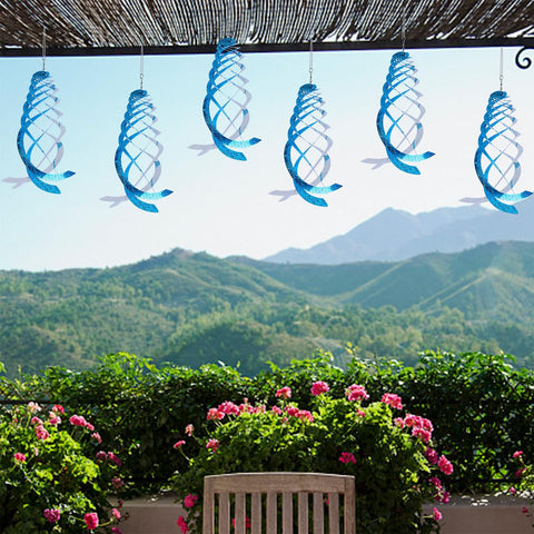 Hausse 6-pack reflective spinners move in wind to deter birds.