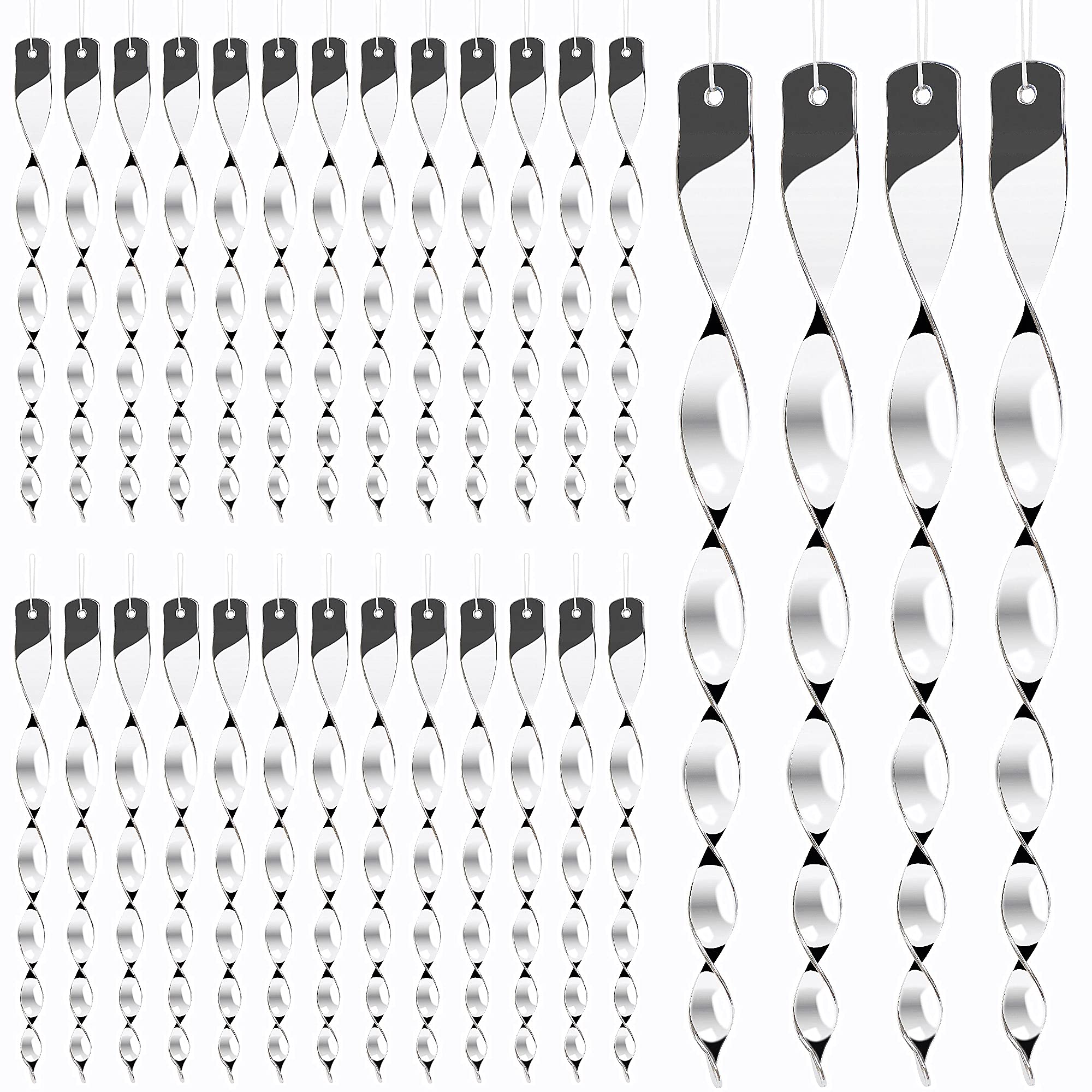 Hausse bird deterrents silver reflectors hanging rods ward off birds from gardens