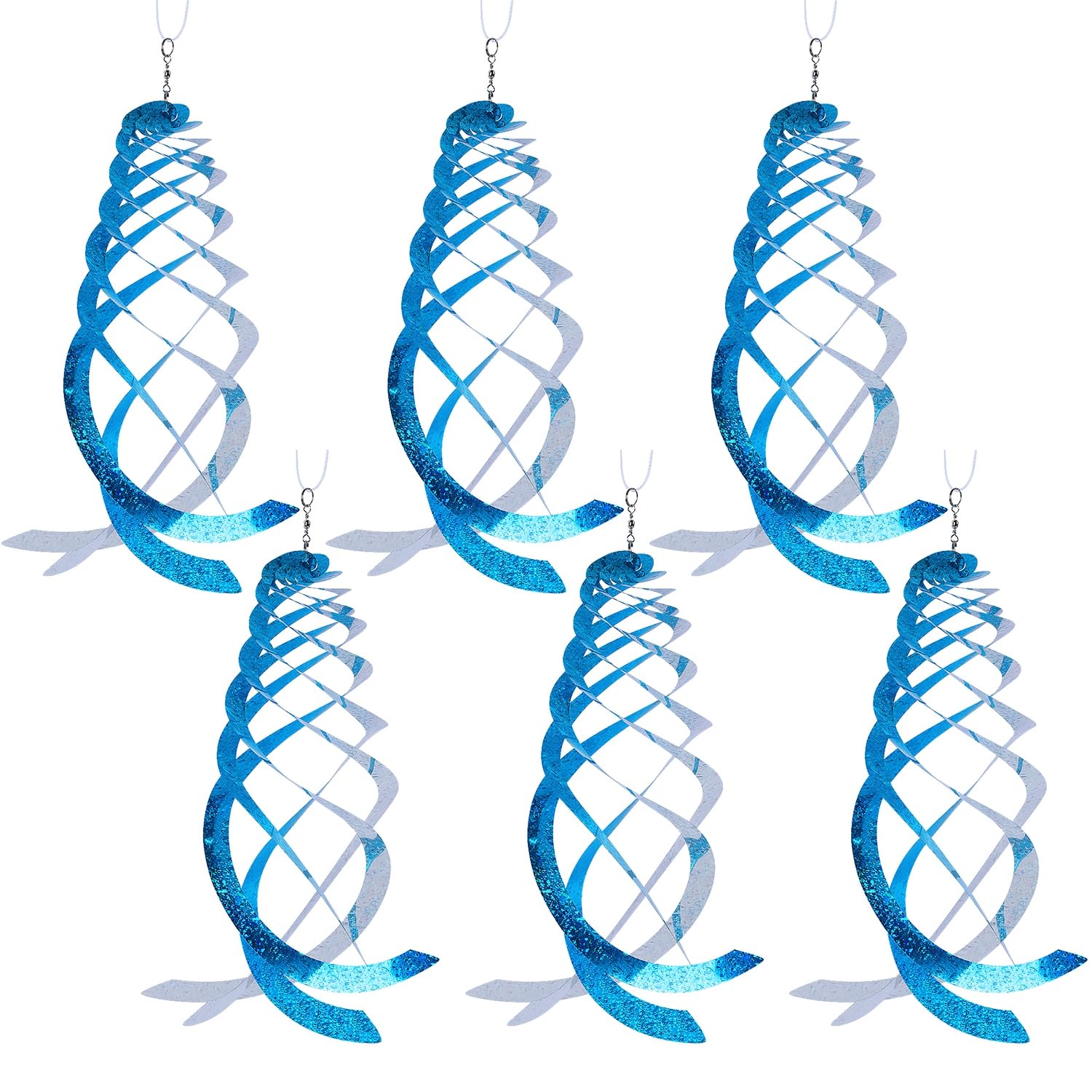 Hausse bird reflector spinner blue-silver 6-pack deters birds with sun reflections.
