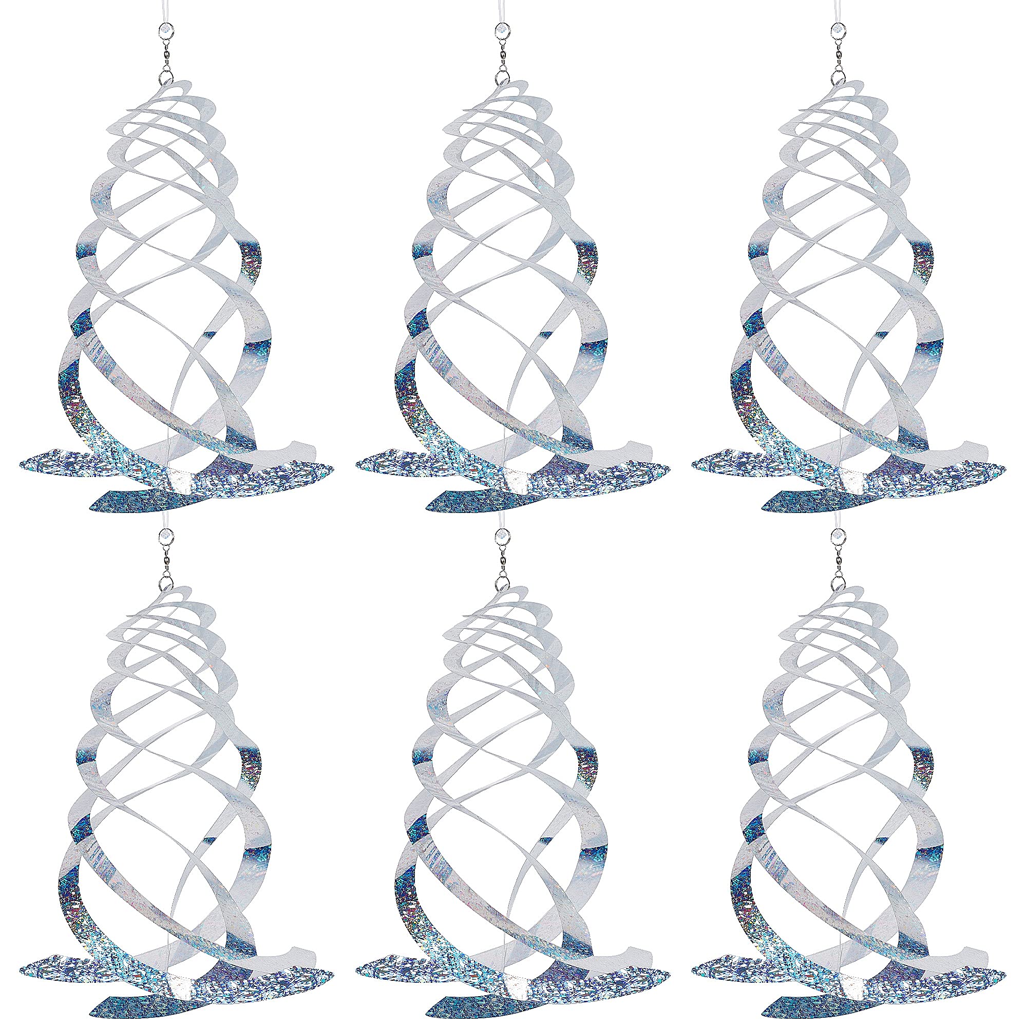 Hausse bird deterrent spiral spinner front view deters garden birds with reflective motion