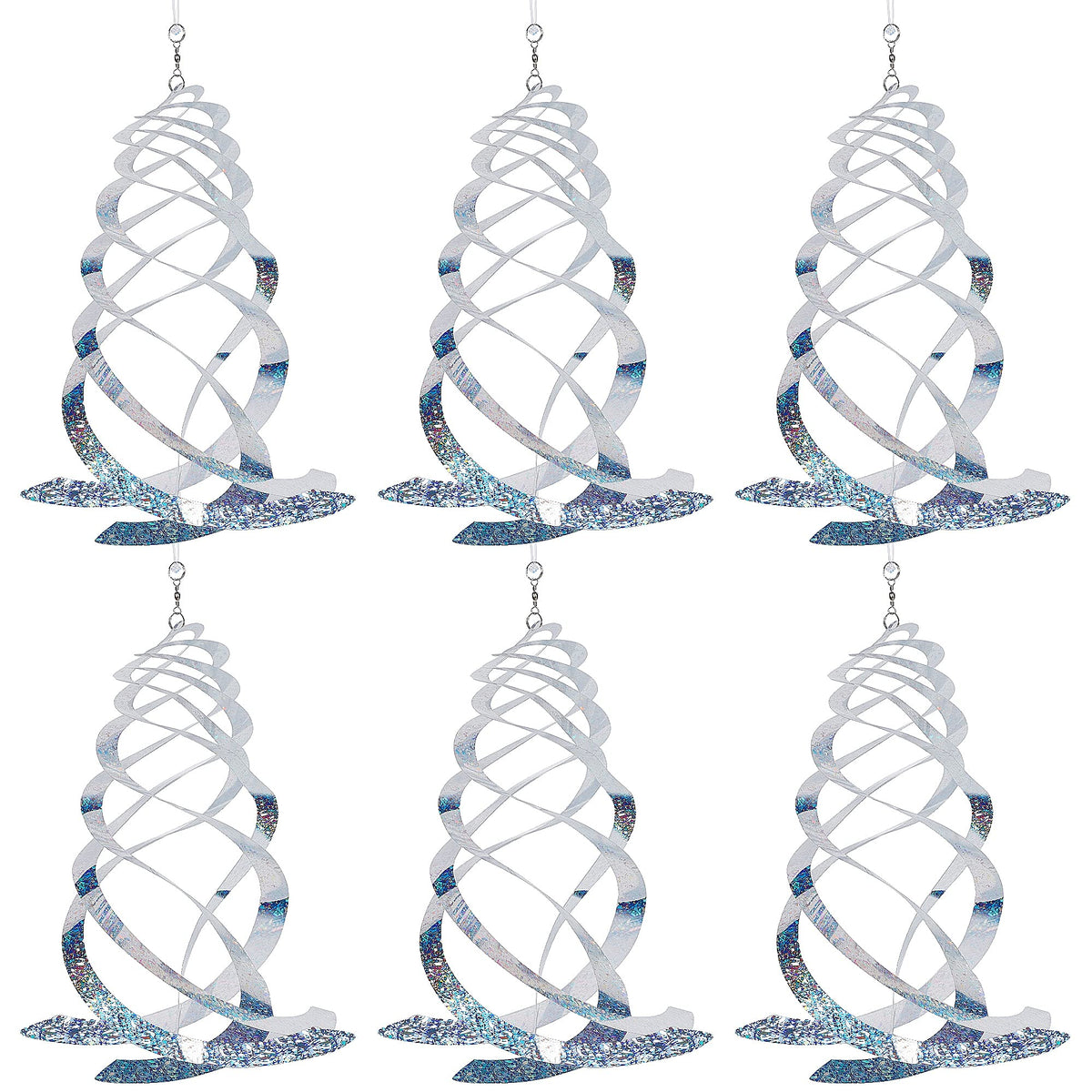 Hausse bird deterrent spiral spinner front view deters garden birds with reflective motion