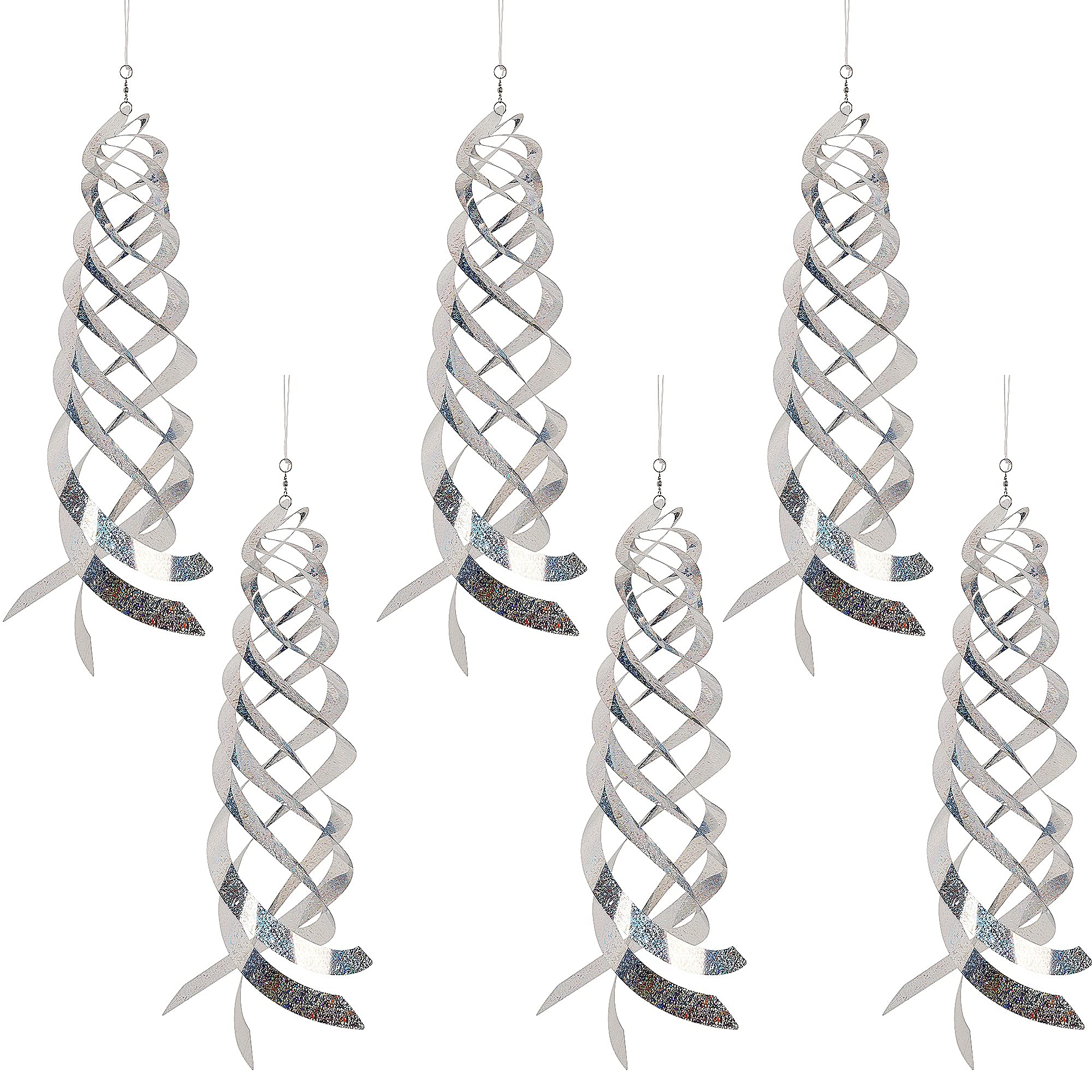 Hausse Bird Repellent Spiral Reflectors deter birds with wind-powered light reflections for gardens.