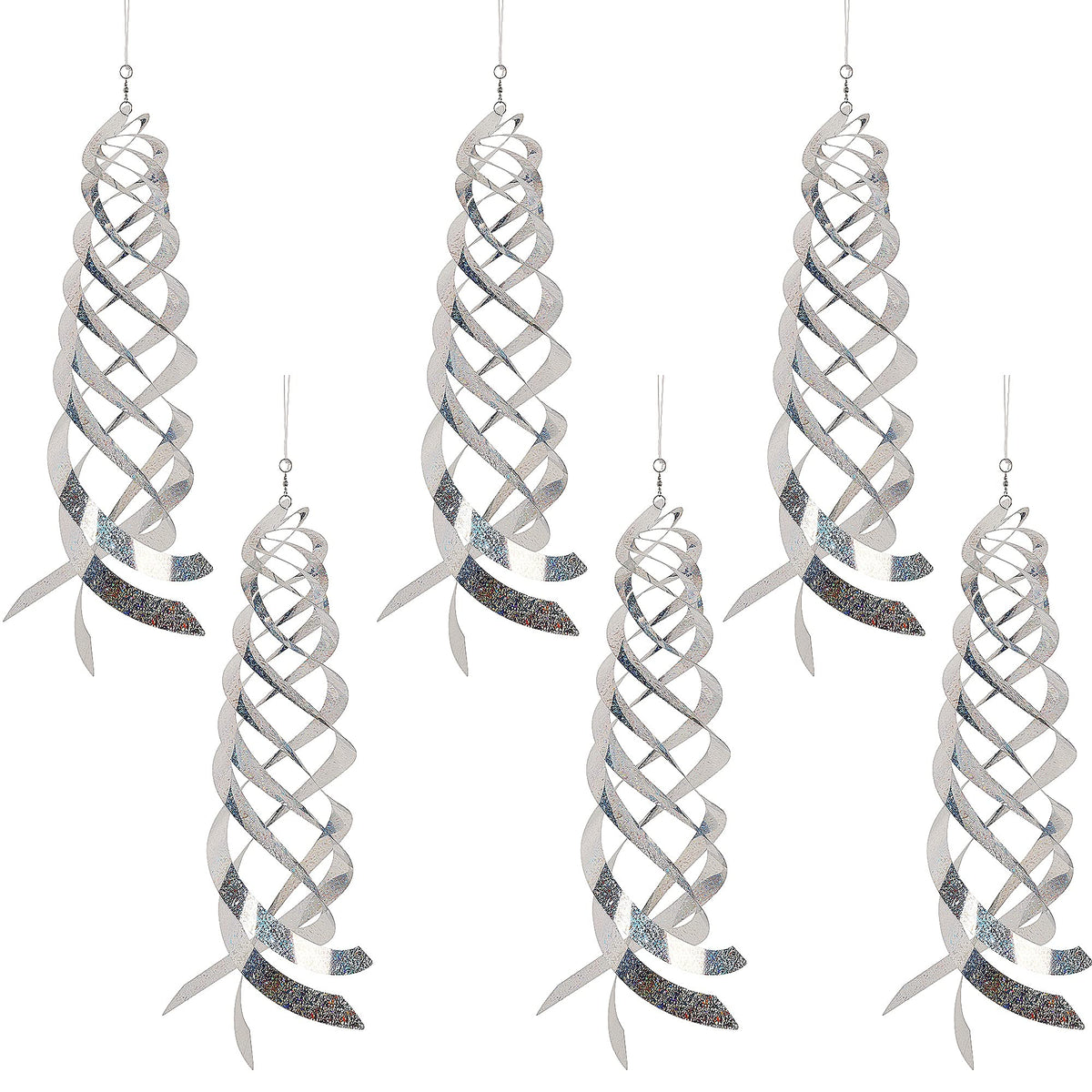 Hausse Bird Repellent Spiral Reflectors deter birds with wind-powered light reflections for gardens.