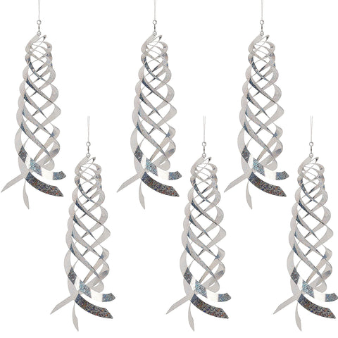 Hausse Bird Repellent Spiral Reflectors deter birds with wind-powered light reflections for gardens.