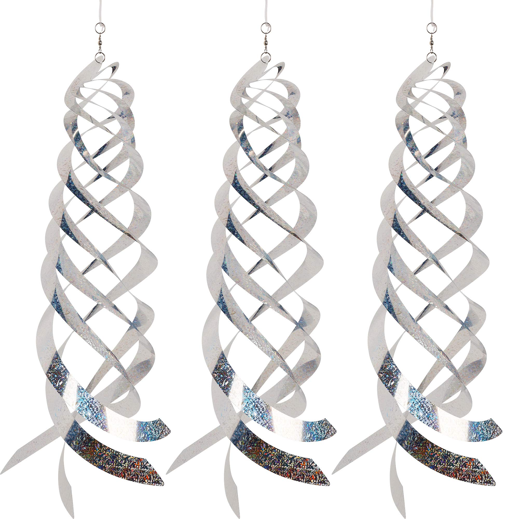 Hausse Bird Repellent Spiral Reflectors spinner with a shiny surface deterring birds from multiple angles