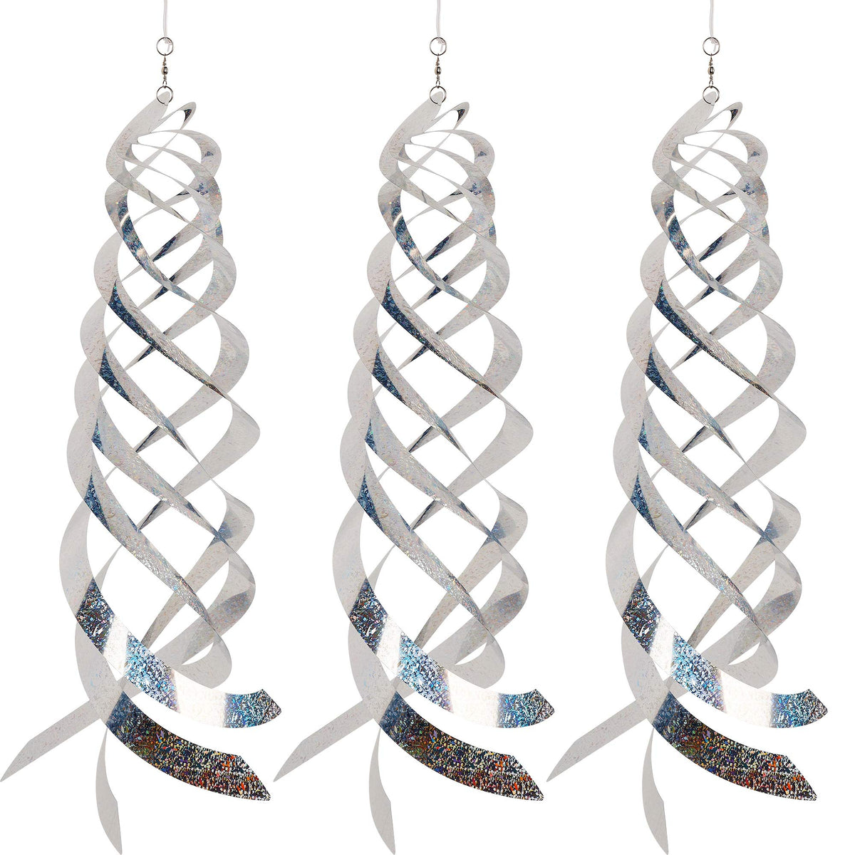 Hausse Bird Repellent Spiral Reflectors spinner with a shiny surface deterring birds from multiple angles