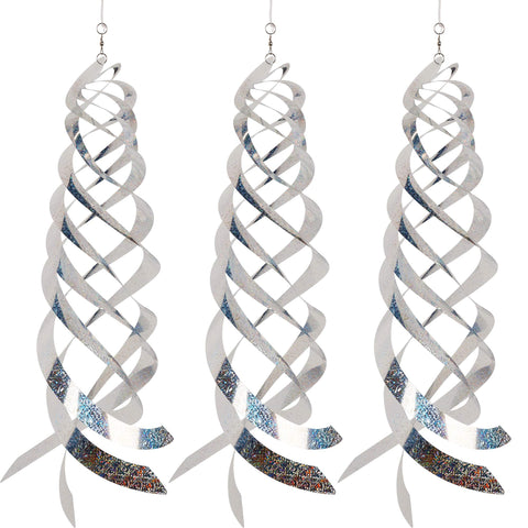 Hausse Bird Repellent Spiral Reflectors spinner with a shiny surface deterring birds from multiple angles