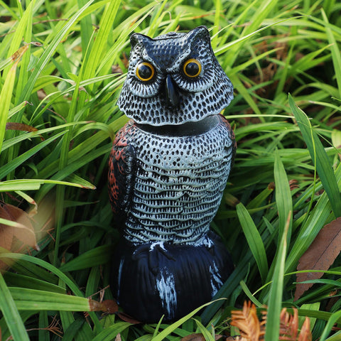 Hausse lightweight plastic owl deters birds without harming wildlife.