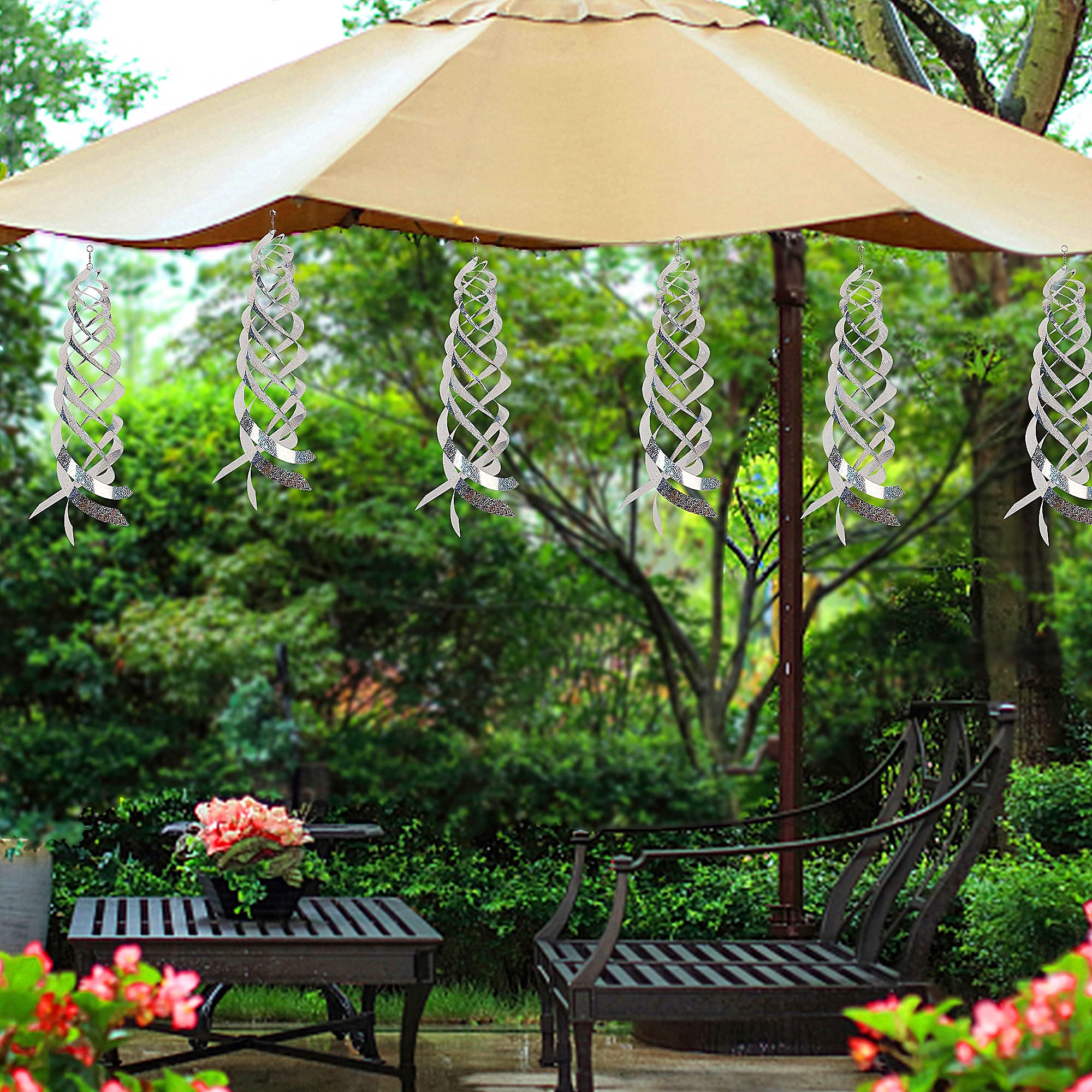 Hausse garden deterrent protects vegetables and orchards by reflecting sunlight around trees.