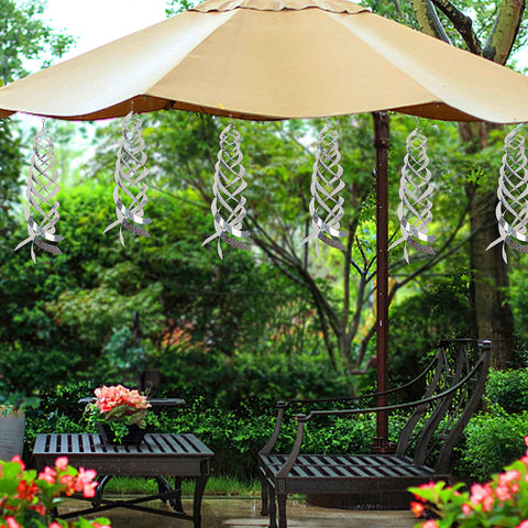 Hausse garden deterrent protects vegetables and orchards by reflecting sunlight around trees.