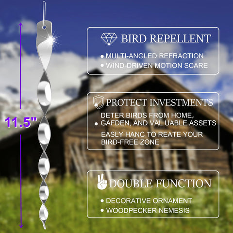 Hausse hanging silver reflectors bird repellents for outdoor spaces