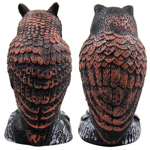 Two-pack Hausse owl decoys provide versatile, reusable deterrent coverage.