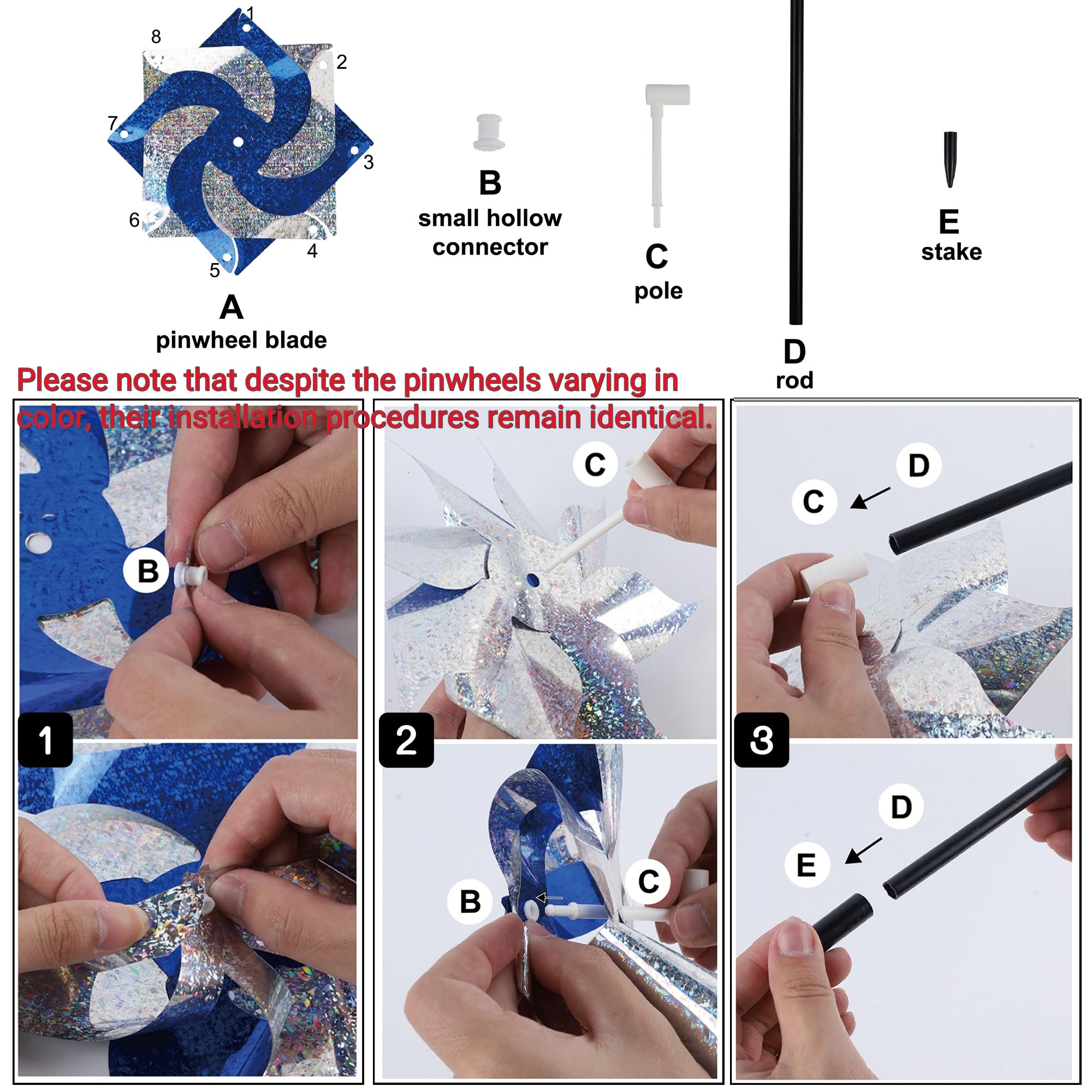 Hausse pinwheels provide a visual bird deterrent through light reflection.