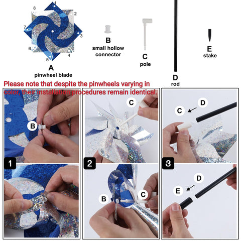 Hausse pinwheels provide a visual bird deterrent through light reflection.