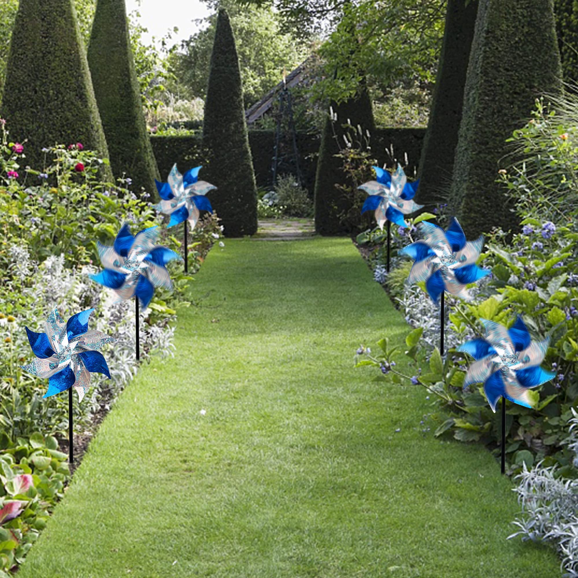 Hausse pinwheels add decorative flair while keeping pests at bay