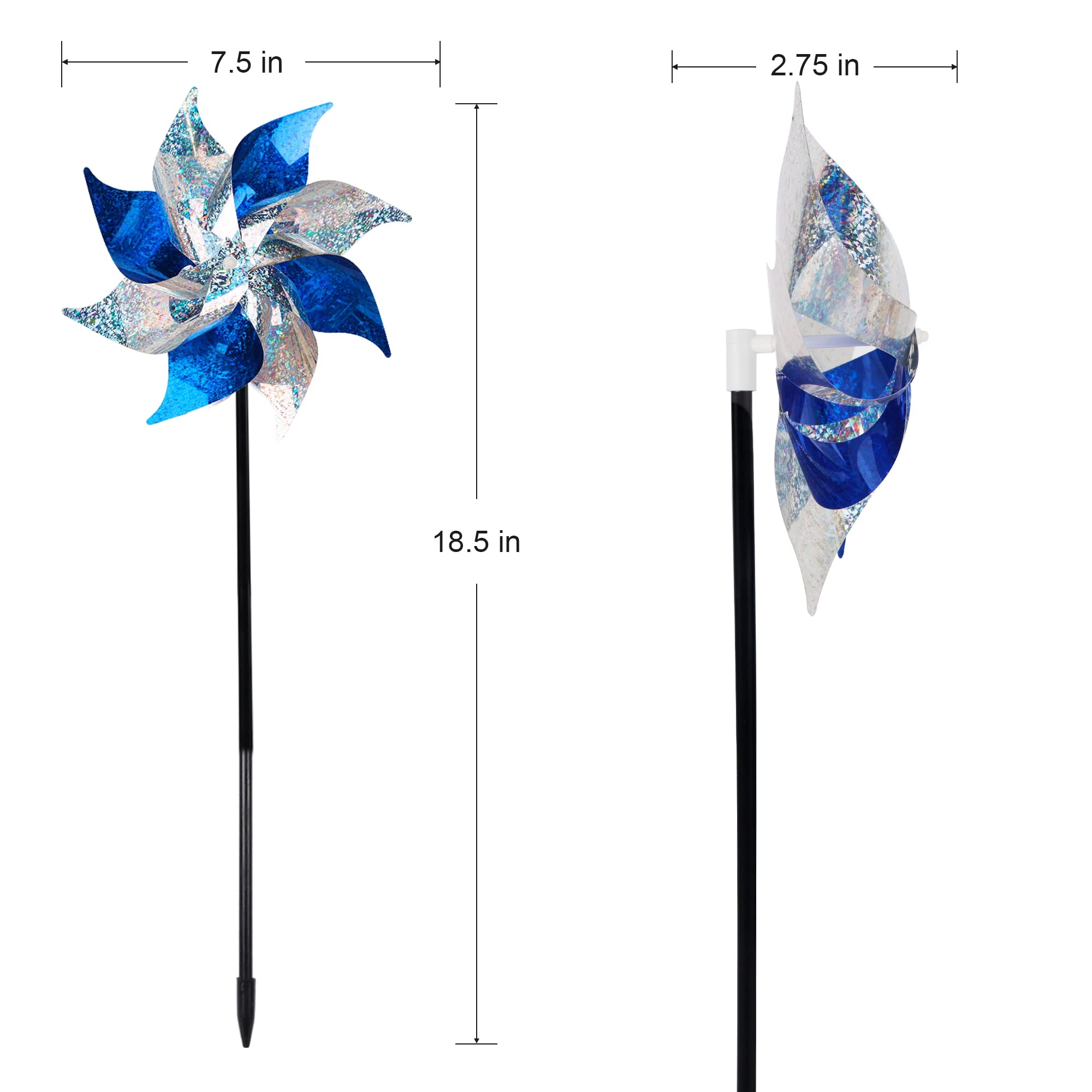 Hausse pinwheels with easy installation for quick garden protection