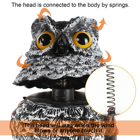 Hausse plastic owl bird repellent safely deters birds without harm