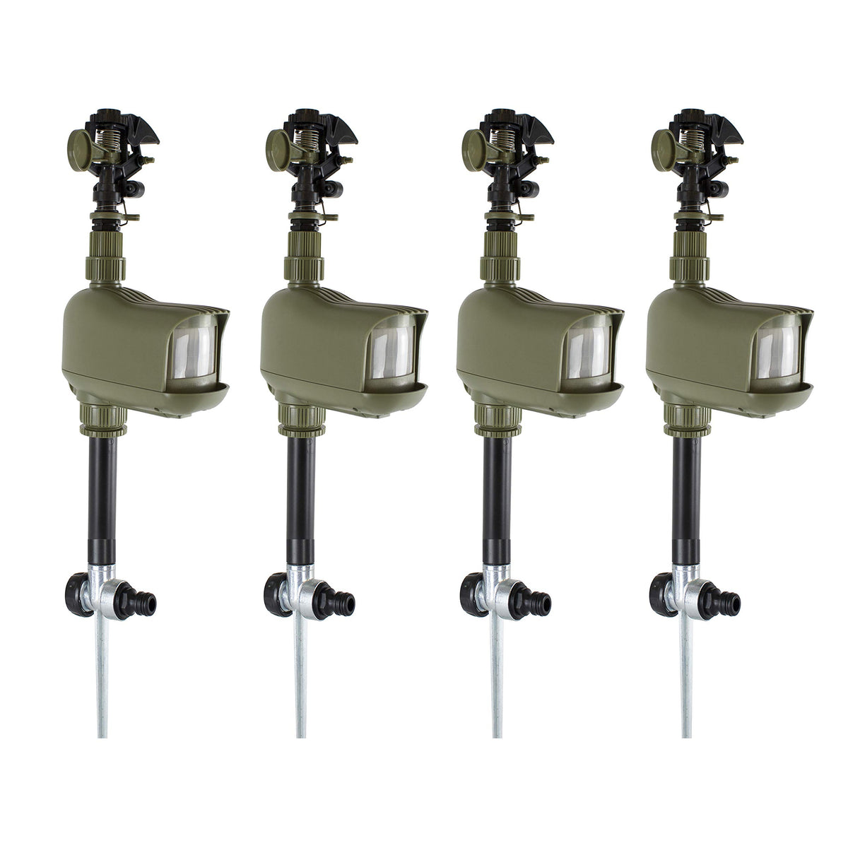HAVAHART Critter Ridder front-view with motion-activated deterrent protecting your yard