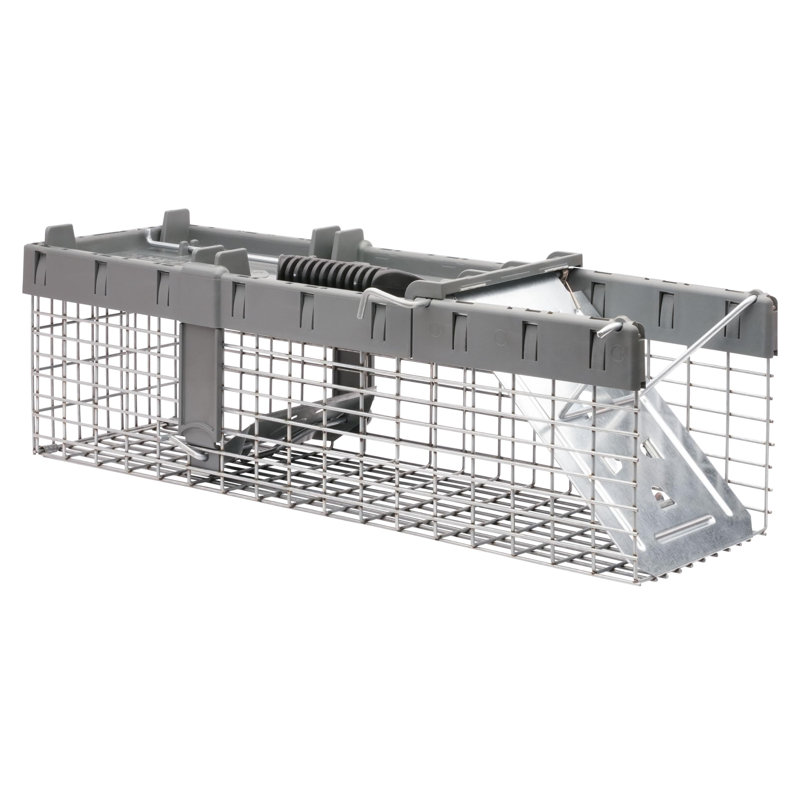 HAVAHART spring-loaded door provides quick, secure closure.