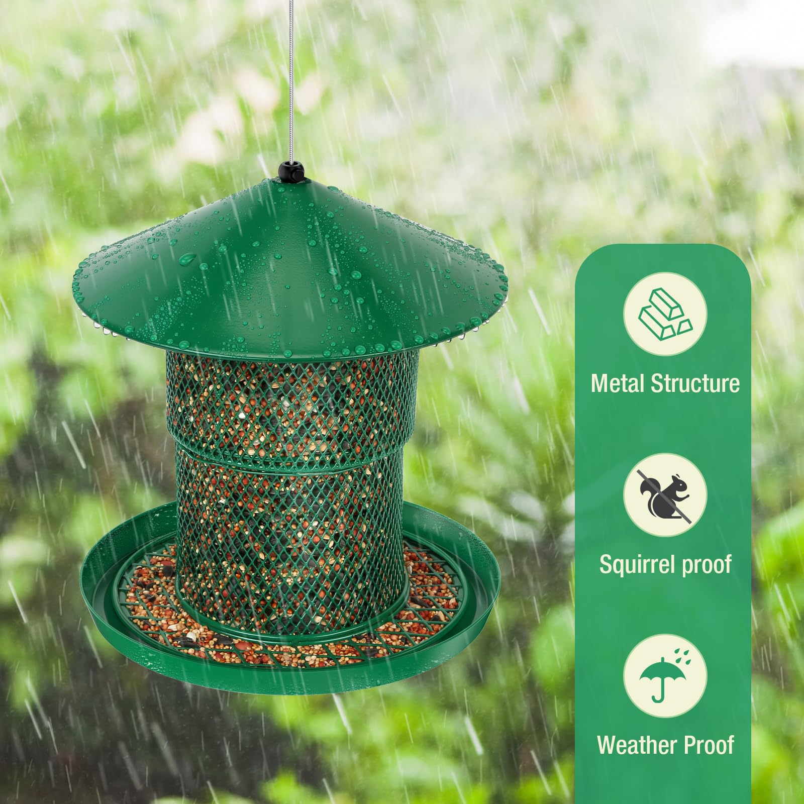 HAVENATURE all-metal construction resists weather and rust for long-lasting use