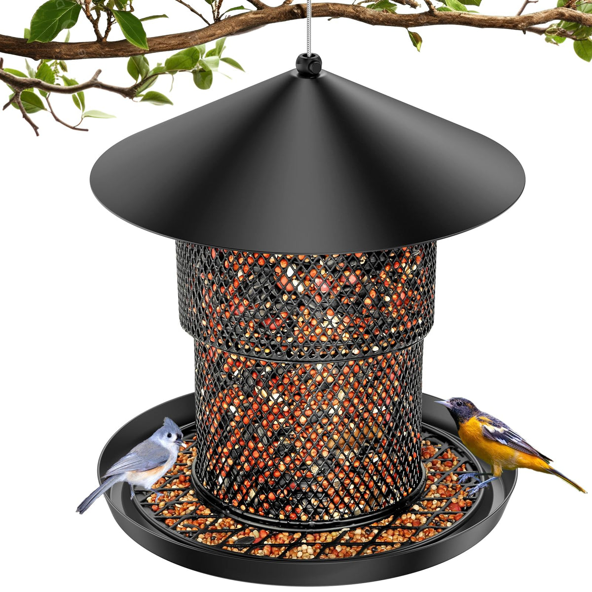 HAVENATURE birdfeeder outdoor hanging with catch tray