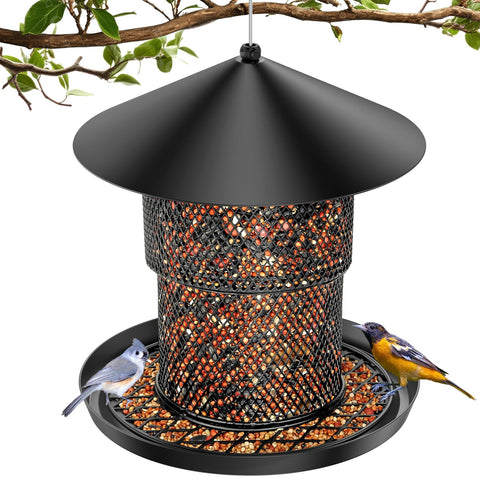 HAVENATURE birdfeeder outdoor hanging with catch tray