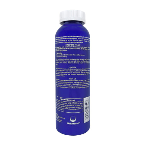 Haviland SpaPure Defoamer on foam surface improves spa water clarity and comfort