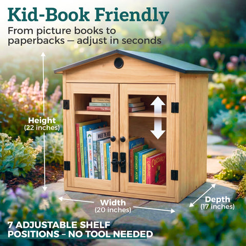 HAVLYN Little Library Box installed in a front yard inviting neighbors to exchange books
