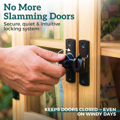 Secure magnetic doors on the HAVLYN Little Library keep contents protected