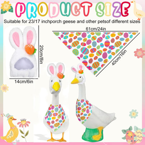 HaWeier egg-bandana adds bright, festive color to your porch goose display.