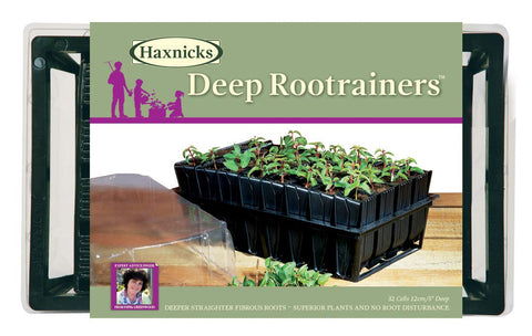 Haxnicks Rootrainers Deep cells snap into tray for easy transplanting
