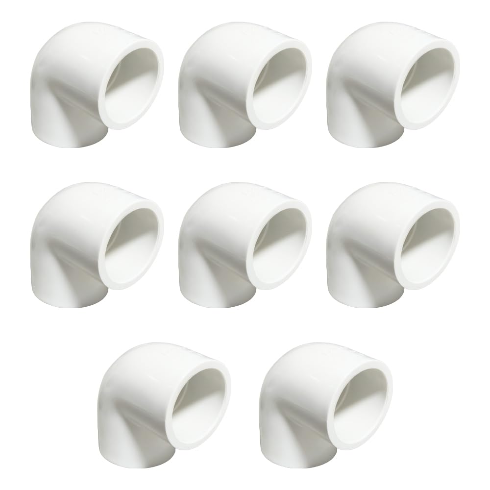 HayEastdor 8-pack 3/4 inch PVC elbow fittings for durable sprinkler connections.