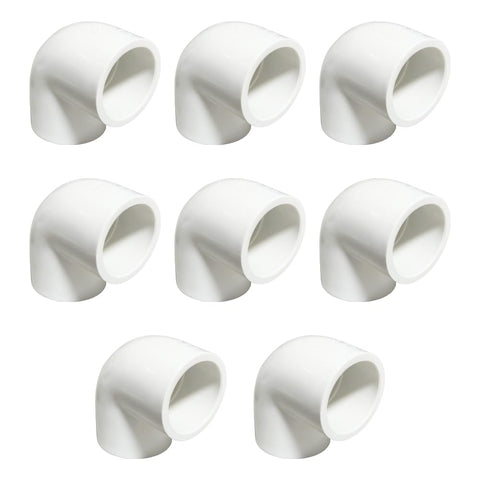 HayEastdor 8-pack 3/4 inch PVC elbow fittings for durable sprinkler connections.