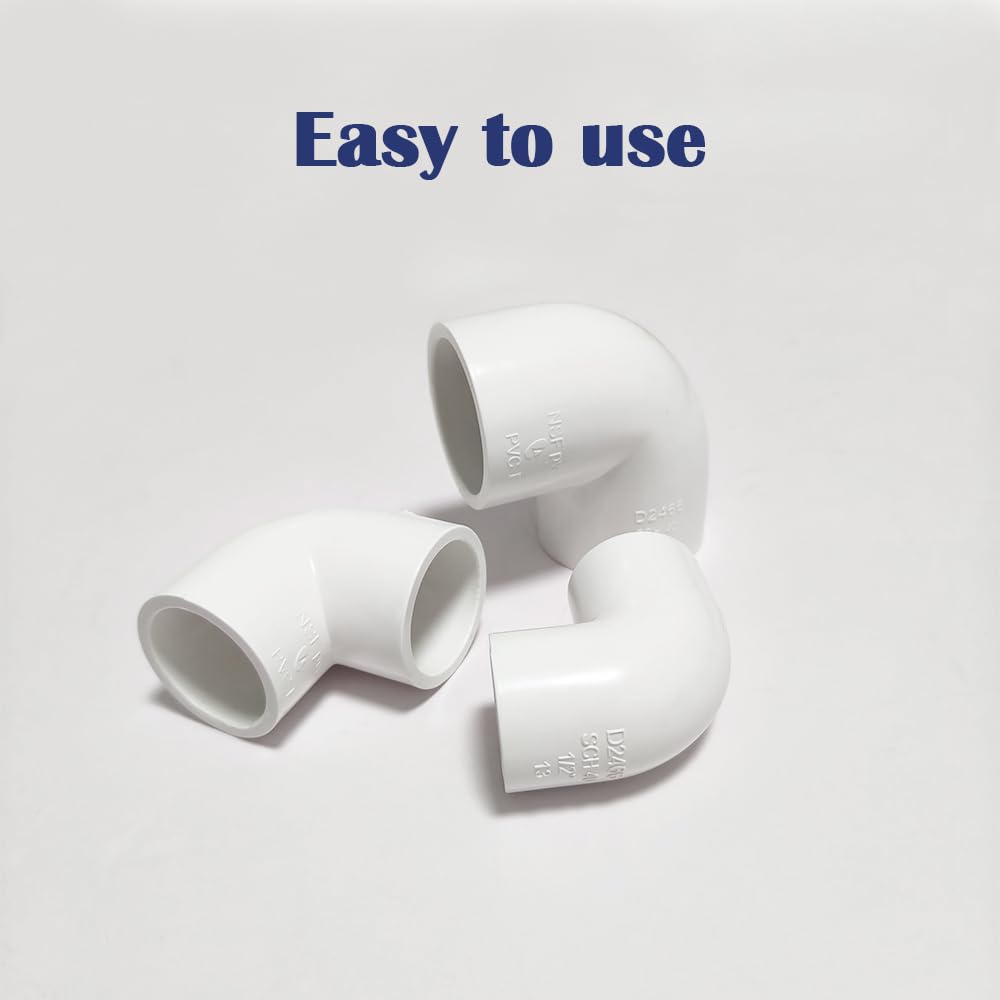 HayEastdor white PVC fittings ideal for cold water lines and rain barrels.