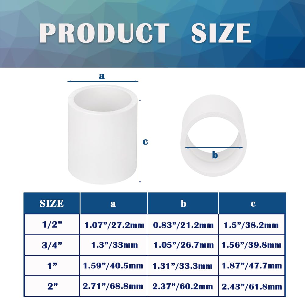 HayEastdor PVC socket connector 2inch for durable sprinkler line extensions.