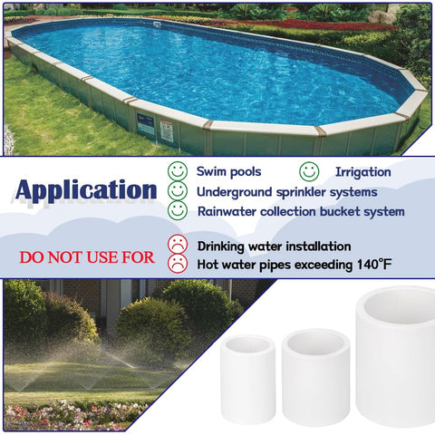 HayEastdor socket-to-socket PVC fitting for reliable rainwater system setup.