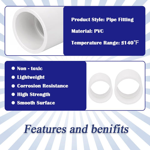 HayEastdor white PVC pipe slip socket fitting for seamless two-pipe joins.