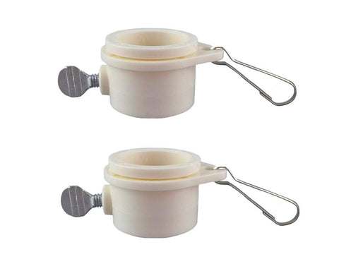 Hayodo tangle-free flag ring white on a 1in pole for smooth rotation